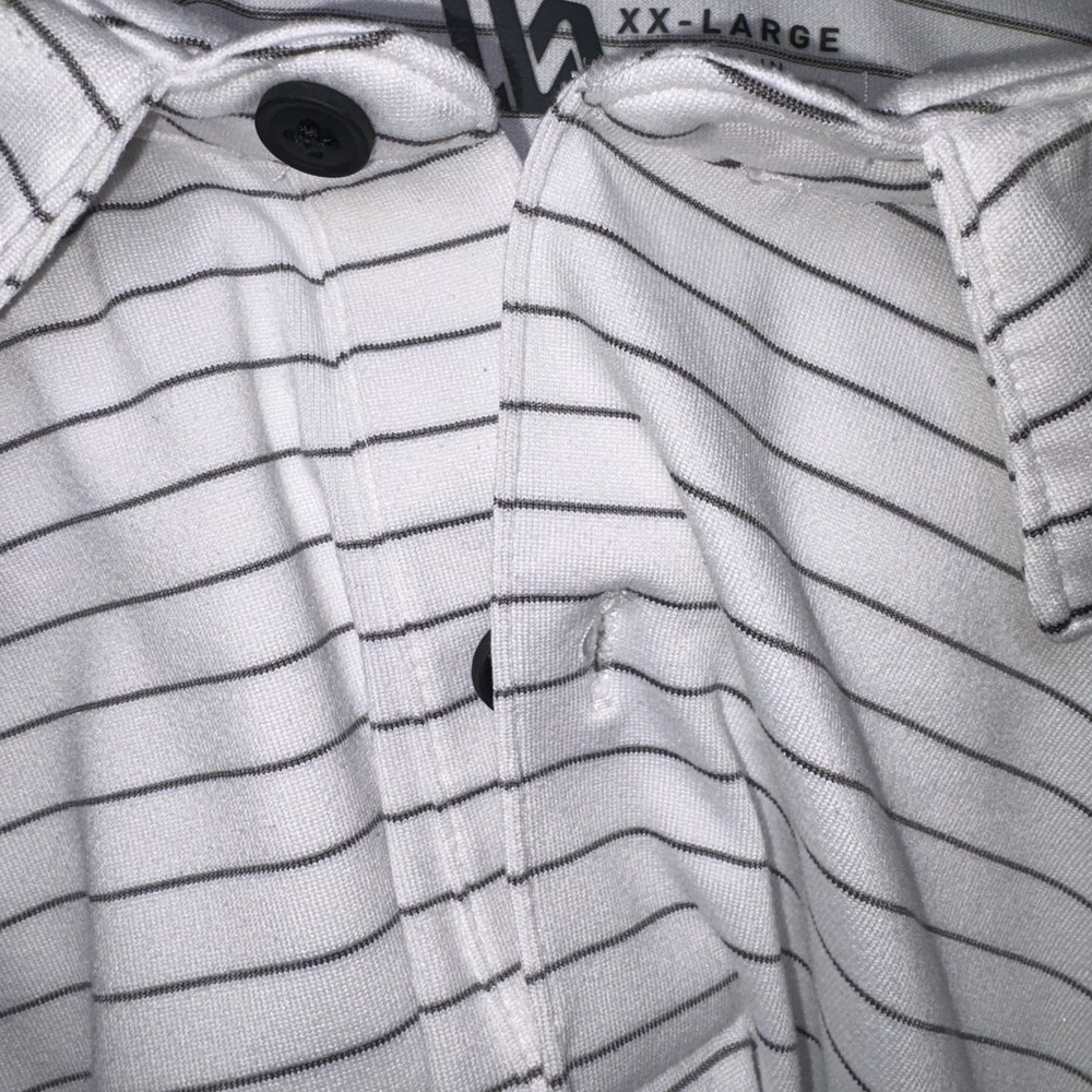 VRST Polo Shirt Mens XXL 2XL Performance Golf Casual Stretch Athletic Striped - Picture 4 of 5